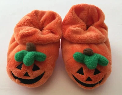 Koala Baby 0-6 Months Plush Halloween Jack-o-Lantern Pumpkin Booties Boy Girl - Image 1 of 2