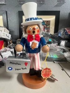 Steinbach #S761 Uncle Sam USA New York Incense Smoker Nutcracker Signed! g7d1 - Picture 1 of 6
