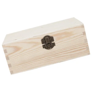 Caja de regalo de pino cajas de joyería almacenamiento con tapas madera de dama de honor para manualidades - Imagen 1 de 12