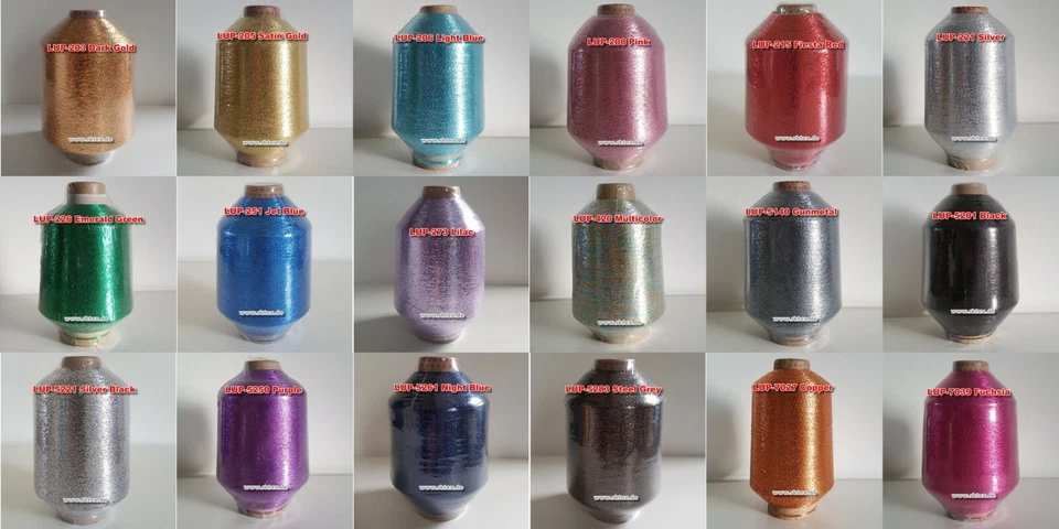 BOBBEL-TEUFEL Lurex Beilauf-Metallgarn Glitzer Konen Klöppeln Garn Viele Farben  - Bild 1 von 3