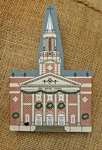 Corona de Navidad modelo casa madera primera iglesia bautista vintage Atlanta Georgia C - Imagen 1 de 7