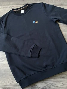 PAUL SMITH NAVY BLUE PAINT SPLATTER SWEATSHIRT SIZE XXL BNWT - Picture 1 of 8