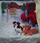 Birchwood 79 X 59 Blanket-Puppies At Tree Farm-Signed Killen-Pristine