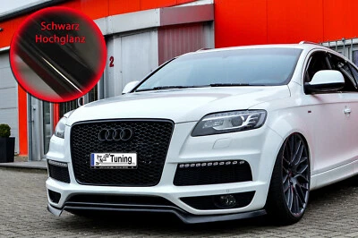 Spoilerschwert Frontspoiler aus ABS für Audi  Q7 4L mit S-Line Schwarz Glanz - Bild 1 von 4