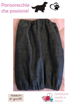 PARAORECCHIE COPRI ORECCHIE CUFFIETTE CUFFIA PER COCKER CAVALIER KING JEANS  - Immagine 1 di 2