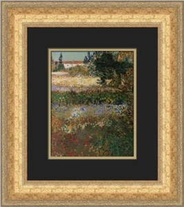 Vincent Van Gogh Flowering Garden Custom Framed Print - Picture 1 of 2