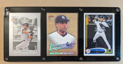 DEREK JETER 3 CARD PLAQUE NEW YORK YANKEES Cover