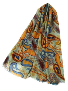 The Olive House® Womens Paisley Design Scarf Multicoloured - Picture 1 of 3
