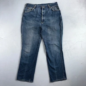 Lee VTG 80 Riders Denim Boot Cut Flare Jeans USA 34x31 Med Wash Cowboy 1980s - Picture 1 of 19