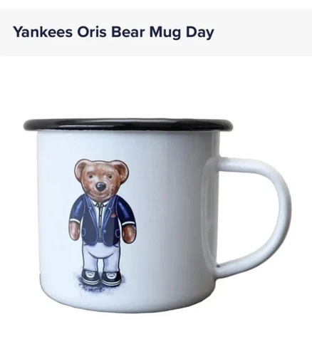 2023 New York Yankee Stadium SGA Oris Bear Mug Cup Day 7/23 NY Cover