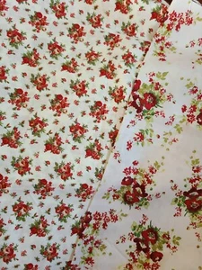 LOT Maison de Noel 3 Sisters Moda Fabric Red Floral Matched Lot 1.5+ Yds - Picture 1 of 4