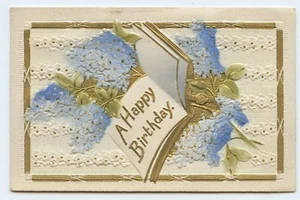 Happy Birthday goldgeprägte Postkarte - Bild 1 von 2
