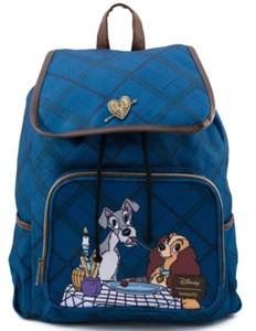 NWT Loungefly Disney Lady and the Tramp Full-Size Slouch Backpack - Picture 1 of 11