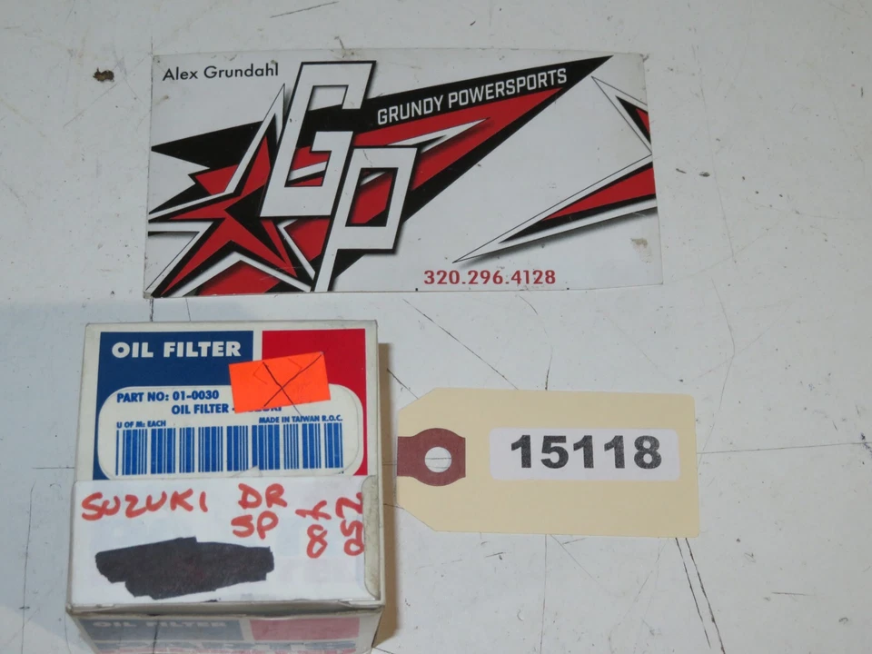 Parts Unlimited	New NOS Oil Filter Suzuki No O Ring Qty 1	01-0030 / 16510-38240 - Image 1 of 1
