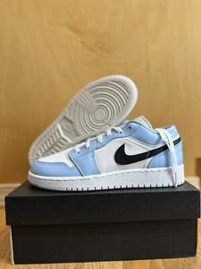 Nike Air Jordan 1 Low Ice Blue Sail White GS Sz 5.5Y 554723-401 Brand New - Picture 1 of 5