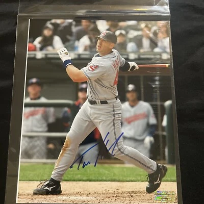 ⚾️🤩MLB Béisbol Travis Hafner Cleveland Indians Foto 8x10 Firmada Como Fotos🤩⚾️ Foto 1 de 4