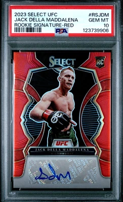 Jack Della Maddalena 2023 Panini Select UFC Rookie Signature Red /99 PSA 10 - Image 1 of 2