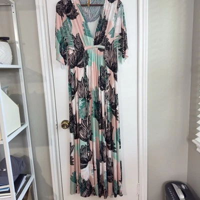 Maxi Vestido Rachel Pally S Caftán Tropical Maternidad Vacaciones Resort Hawaiano Foto 1 de 4