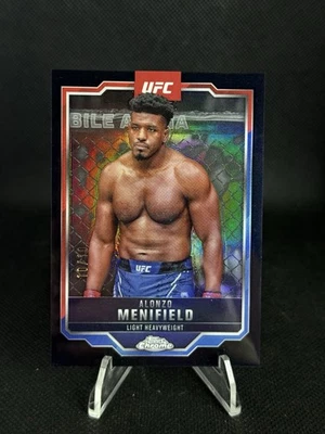 Alonzo Menifield 2025 Topps Chrome UFC True Black 10/10 SSP Book End RARE - Image 1 of 4