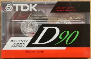 TDK TYPE 1 D90 CASSETTE TAPE NEW SEALED - Picture 1 of 4