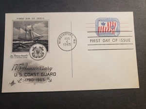 Revenue Cutter MASSACHUSETTS USCG Naval Cover 1965 ARTCRAFT COAST GUARD Cachet - Bild 1 von 2