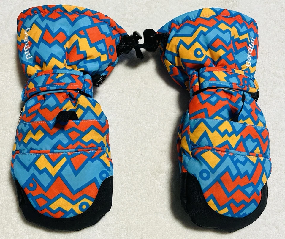 Guantes de manopla Gordini unisex-niño envolventes geo picos azul/naranja grandes Foto 1 de 4