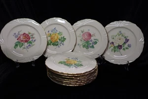 LENOX THE ROSE EXPRESSIONS COLLECTION 4 DIFFERENT ROSE DESIGNS 12 PLATES 9" - Picture 1 of 12