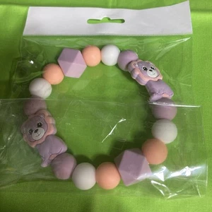 Beaded Lion baby Teether (Food Grade, Dishwasher Safe) HANDMADE - Picture 1 of 1