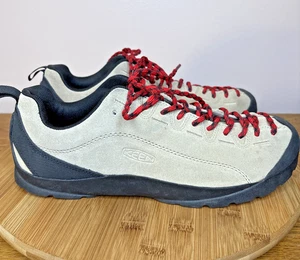 $140 Keen Mens Jasper Sneaker 1002672 Silver Mink Tan 9 Hiking Suede Beige Black - Picture 1 of 9