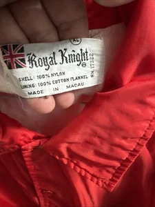 Royal Knight Lightweight Lined Windbreaker Jacket Red SZ XL - Picture 1 of 3