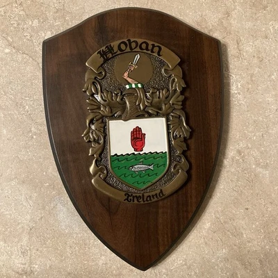 Hoban Irish Coat of Arms Wall Plaque 10”x7” – Family Crest Shield Ireland - Image 1 of 4