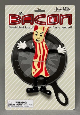MR. BACON Bendable Figure NEW Archie McPhee (2010) ACCOUTREMENTS - Image 1 of 4