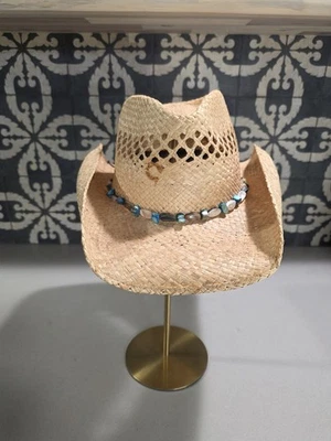 CHARLIE 1 HORSE MAUI WOWI RAFFIA STRAW COWGIRL HAT SIZE LARGE - Image 1 of 4
