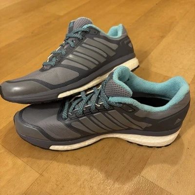 Adidas Boost Supernova Rise Gray Silver Aqua Running Shoes Sneakers Women Size 9 - Image 1 of 4