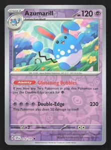Pokemon Azumarill 074/191 Reverse Holo Uncommon SV08: Surging Sparks NM - Picture 1 of 2