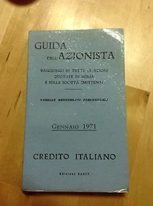 GUIDA DELL'AZIONISTA GENNAIO 1971 CREDITO ITALIANO - Imagen 1 de 1