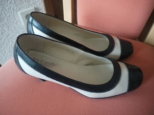 Damenschuhe la belle Creation Pumps schwarz/creme Größe 7 1/2 wenig gebraucht - Bild 1 von 9