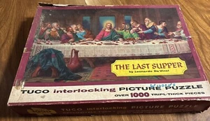 1950s TUCO 1000+pc religious jigsaw puzzle Da Vinci Last Supper Used - Picture 1 of 6
