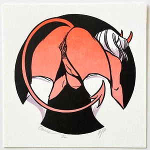 P/P Onnie O'Leary Coop Tattoo Kunst 6" Erotik Teufel Dämon Mädchen Sexy 50er Comic MCM - Bild 1 von 5