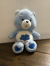 Rare Vintage 2002 Care Bears Grumpy Bear 12" Blue Rain Cloud Stuffed Animal