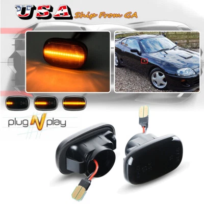 LED Flowing Turn Signal Side Marker Lights For Toyota Corolla Camry Hilux Prius - Image 1 of 4