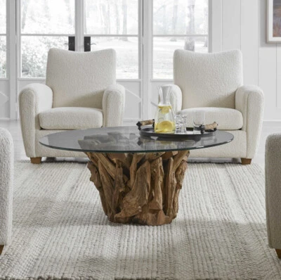 Coastal Contemporary Teak Root Coffee Cocktail Table Large  ~ Uttermost 22876 - Image 1 of 4