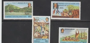 Estampillas de la República Centroafricana 341 - 344 MLH F- VF Capitán Cook - Imagen 1 de 2