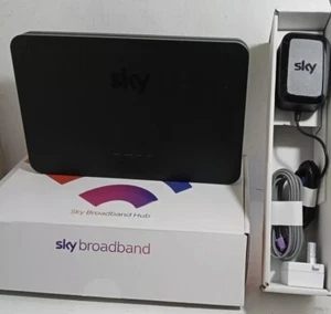 SKY New Broadband Hub BR203-UK Wireless Router WIFI & Complete Accessories, UK - Picture 1 of 5
