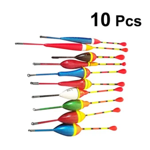 10pcs Fishing Bobber Colorful Buoy Bobber Fishing Gear for Man Male Woman US - Picture 1 of 9