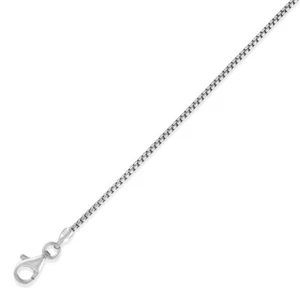 Classic Women's Chain Sterling Silver 1.26mm Round Box Rhodium Plated, 24 inch - Picture 1 of 1