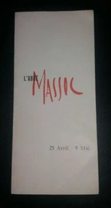 rare vintage L'ABBE MASSOC 50s Galerie Montpensier Paris einladung art ephemera - Bild 1 von 3