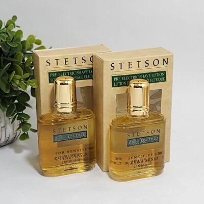Stetson Pre Electric Shave Splash Lotion 2 fl oz Sensitive Skin Coty ~ Lot of 2 - Image 1 of 4