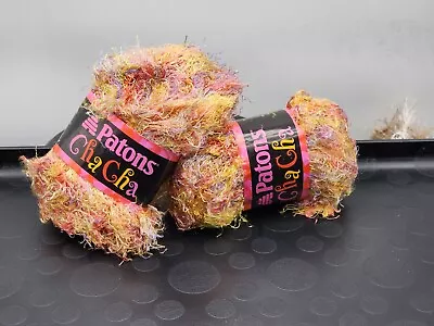 [2] Two PATONS ~ CHA CHA ~ Salsa Yarn Multicolor Eyelash Yarn Exotic! - Image 1 of 2
