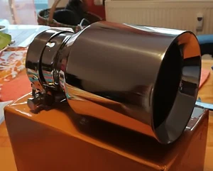 Auspuffblende Edelstahl glänzend ca. 112mm !!! Neu !!! - Bild 1 von 4